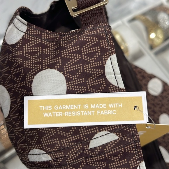 Michael Kors Women's Baseball Cap Hat Adjustable OS Chocolate BROWN DOTS NWT - Picture 3 of 16